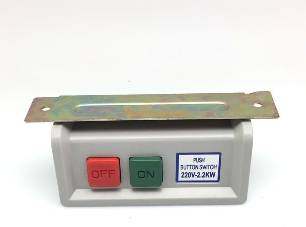  Push Button Switches ON/Off for Industrial Sewing Machine (White) Compatible for Industrial Sewing Machine Motor 220V 