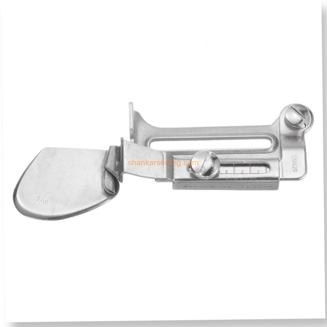 A11 3/16 A11 Sewing Binder, Flat Seamer Folder Adjustable Rolled Hem Foot Curling Device Presser Foot DDL-8100, DDL-8300, DDL-8500, DDL-8700, DDL-5550, and DDL-555