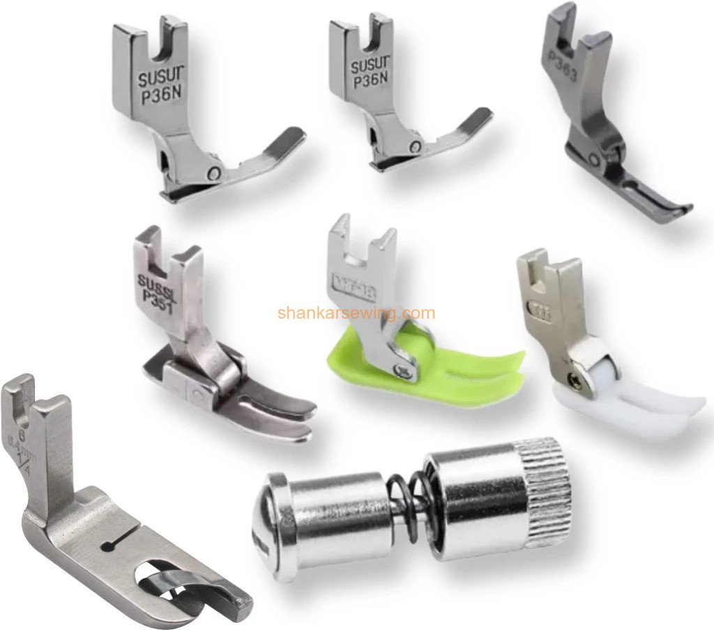 Combo 1/4 Hemming, P36LN, P36N, P351, P363, MT18, T35 Foot, Quick Change Screw combo 1/4 Hemming, P36LN, P36N, P351, P363, MT18, T35 Foot, Quick Change Screw presser foot with High Shank  (Pack of 8) 