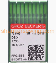 DBX1 16X257 16/100  NEEDLE DB16 NEEDLE (10 NEEDLE) DDL-8100, DDL-8300, DDL-8500, DDL-8700, DDL-5550, and DDL-555