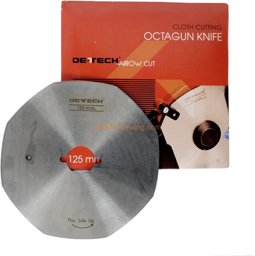 DE-TECH 125MM KNIFE | BLADE DE-TECH CLOTH CUTTING MACHINE BLADE -ARROW CUT -125MM 125MM / 110MM