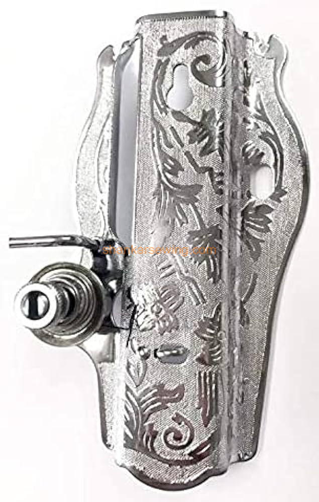 FACE PLATE FOR SV (56872) Face Plate and Dial for Domestic Machine for SV, half shuttle,Traditional black color sewing machine models (S.V. Face Plate, 1) Steel Finish SV