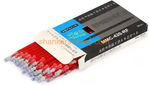 MMC-420-RF (RED) MMC-420-RF Magic Pen Removable Ink for Fabric Cloth GarmentsTailors Steam Hot Refill Magic Invisible (Pack of 50) 