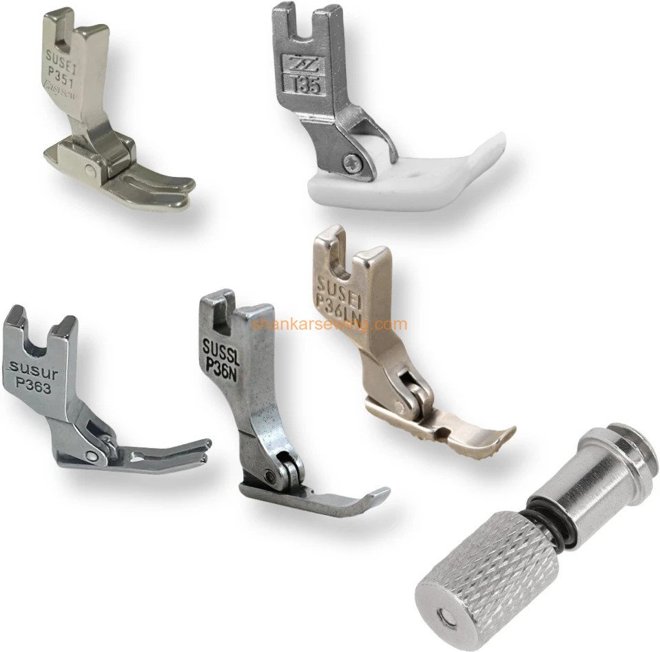 P351|T35|P363|P36LN|P36N AND QUICK SCREW Quick Change Screw Device Change Screws PRESSURE FOOT P351,T35,P363,P36LN,AND P36N (COMBO SET) INDUSTRIAL SEWING MACHINE with High Shank 