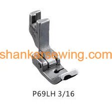 P69LH 3/16 FOOT PRESSER FOOT LEFT SIDE DORI PIPING FOOT FOR INDUSTRIAL SEWING MACHINE 