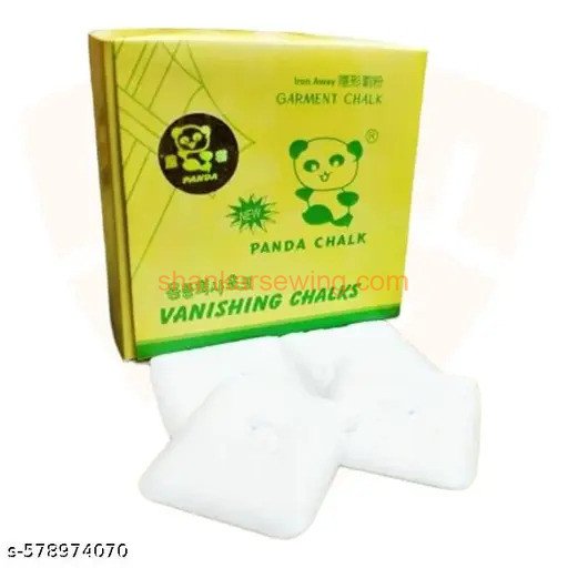 PANDA CHALK Panda Wax Coated Cut-Free White Chalk on Fabrics(Imported Original Panda) Panda Wax Coated Cut-Free White Chalk on Fabrics(Imported Original Panda) Tailor Chalk  (Pack of 50) 