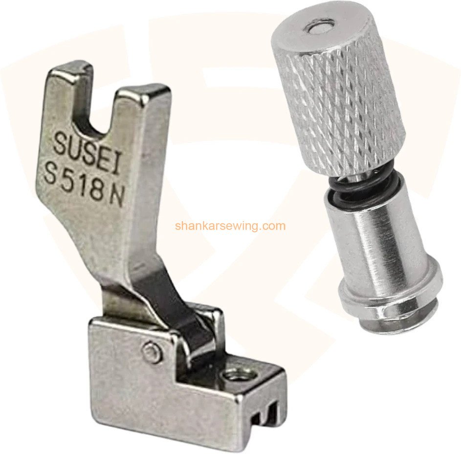 S518N| QUICK SCREW S518N INDUSTRIAL SEWING MACHINE INVISIBLE ZIPPER FOOT AND QUICK CHANGE SCREW 