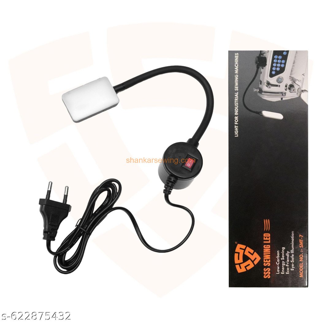 SMT-7 BrightShield LED Sewing Machine Light &ndash; Black Flexible Gooseneck with Strong Magnetic Base, Eye-Protective Bright Illumination, and INDIAN Plug LED SSS SMT-7 BrightShield LED Sewing Machine Light &ndash; Black Flexible Gooseneck with Strong Magnetic Base, Eye-Protective Bright Illumination, and INDIAN Plug 