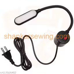 SMT- CHINESE PLUG SMT-7 BrightShield LED Sewing Machine Light &ndash; Black Flexible Gooseneck with Strong Magnetic Base, Eye-Protective Bright Illumination, and Chinese Plug 