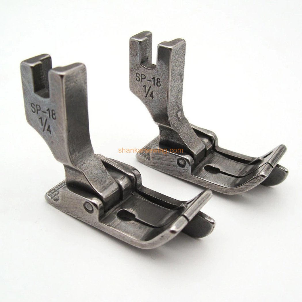 SP-18 1/4 (RIGHT SIDE) SP-18 1/4 High-Quality Hinged Presser Foot with Right Guide presser foot with High Shank  (Pack of 2) 