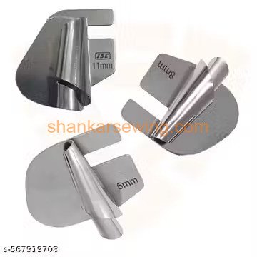 T17-8MM / 5MM / 11MM T17 Hemming Folder Combo, Combo of 3 / 5MM, 11MM, 8MM Hemming Folder Attachment for Industrial Sewing Machine USE 